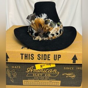 Vintage 1980s American Hat Co Maxi-Felt Wool Cowboy Hat 7 3/8